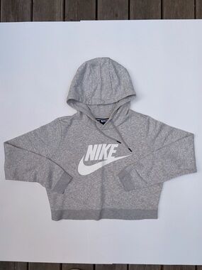 Women’s Nike Cropped Grey Hoodie Sz M